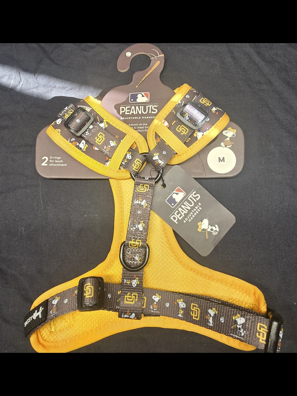 Peanuts Yellow and Brown San Diego Padres Dog Harness